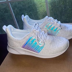 Children's Place brand new sneakers. Size white with silver sparkles